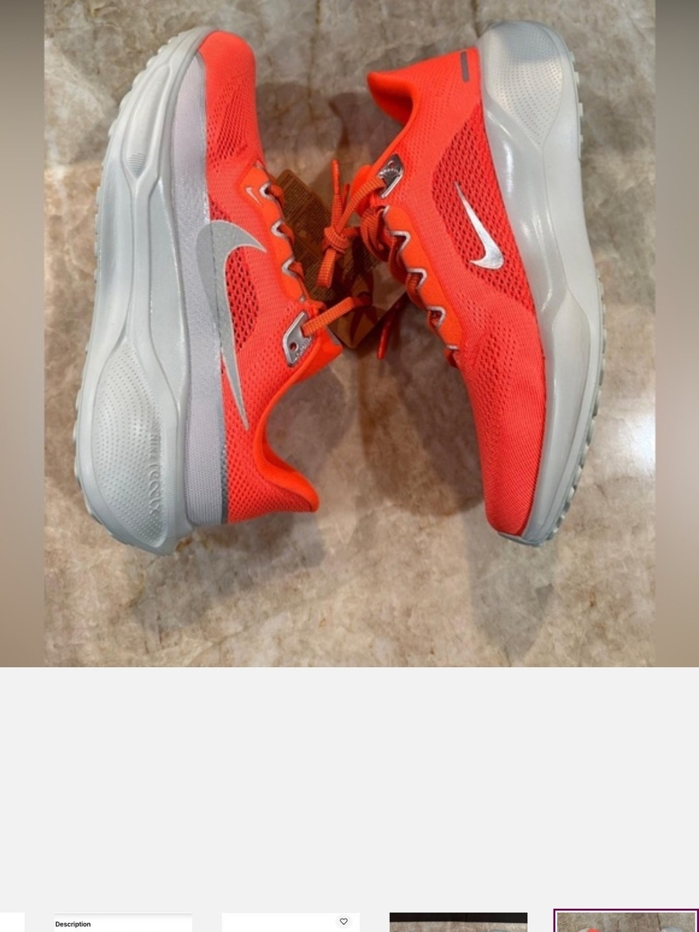 Nike Orange and Grey Running Shoes